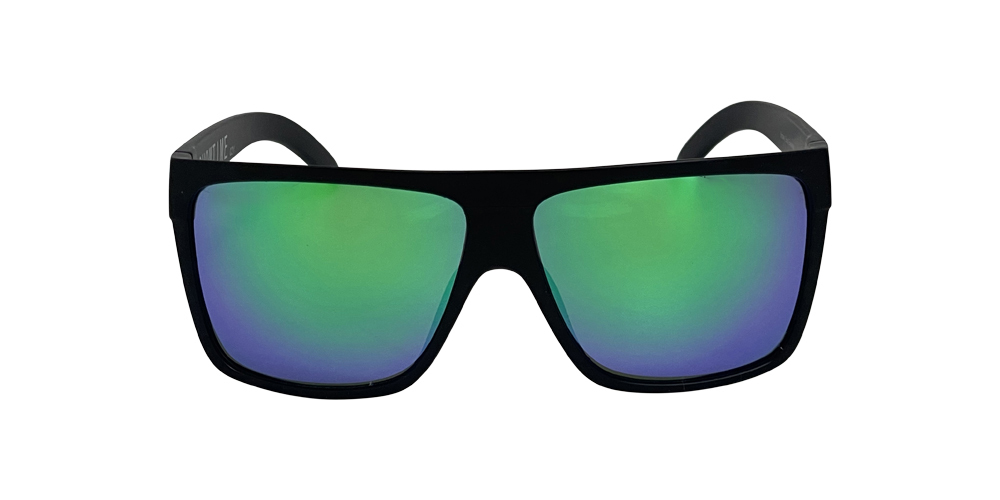 Urban Zoo Showtime C21 Matte Black / Green Revo Lenses