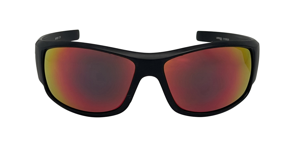 Urban Zoo Spider C13 Matte Black / Smoke w Red Revo Lenses