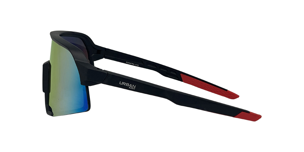 Urban Zoo Sumatra C13 Matte Black / Smoke w Red Revo Lenses