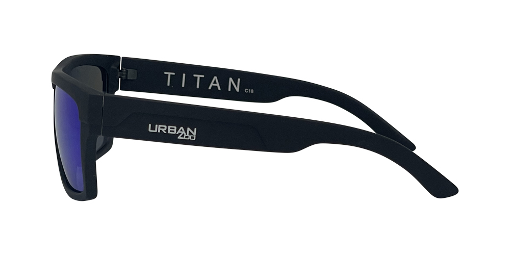 Urban Zoo Titan C18 Matte Black / Ice Blue Revo Lenses