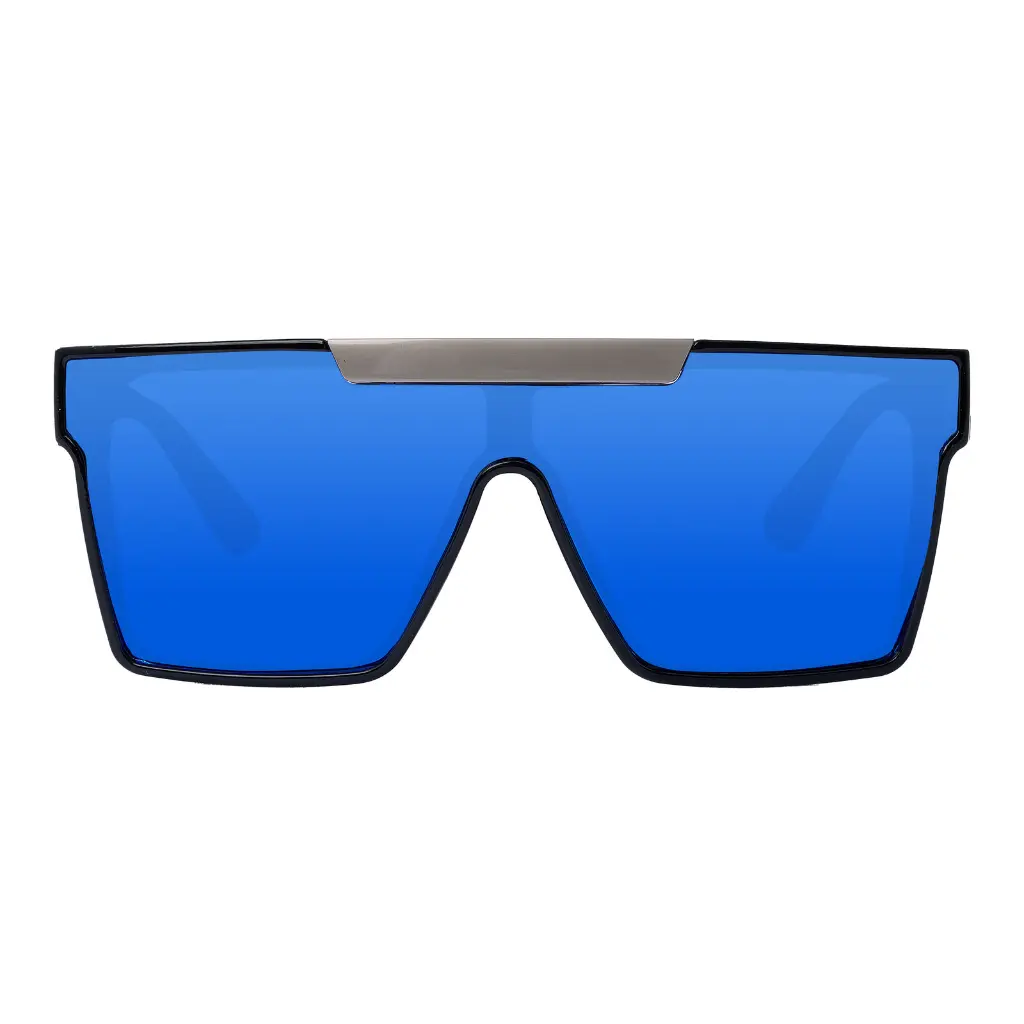 Mangrove Jacks Revolution C2 Shiny Black w Shiny Silver / Blue Revo Polarised Lenses
