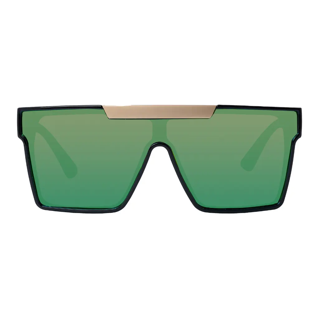 Mangrove Jacks Revolution C11 Shiny Black w Shiny Gold / Green Revo Polarised Lenses