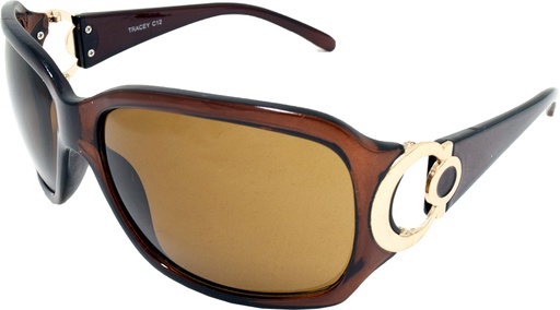 [9337217005346] New Girl Tracey C12 Crystal Dark Brown / Brown Lenses