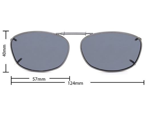 [9337217035879] Stalkers Clip On Size 10 Dark Gunmetal Frame / Smoke Polarised Lenses