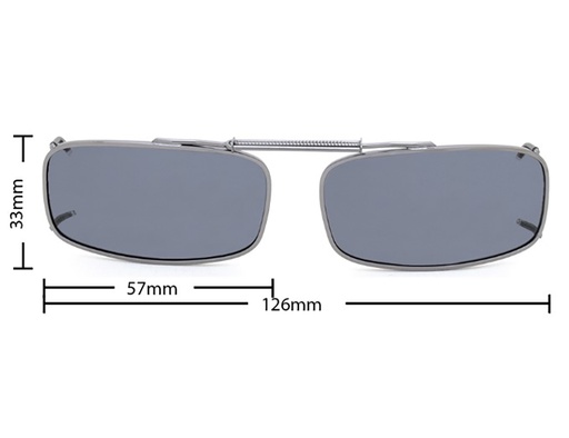 [9337217035695] Stalkers Clip On Size 4 Dark Gunmetal Frame / Smoke Polarised Lenses