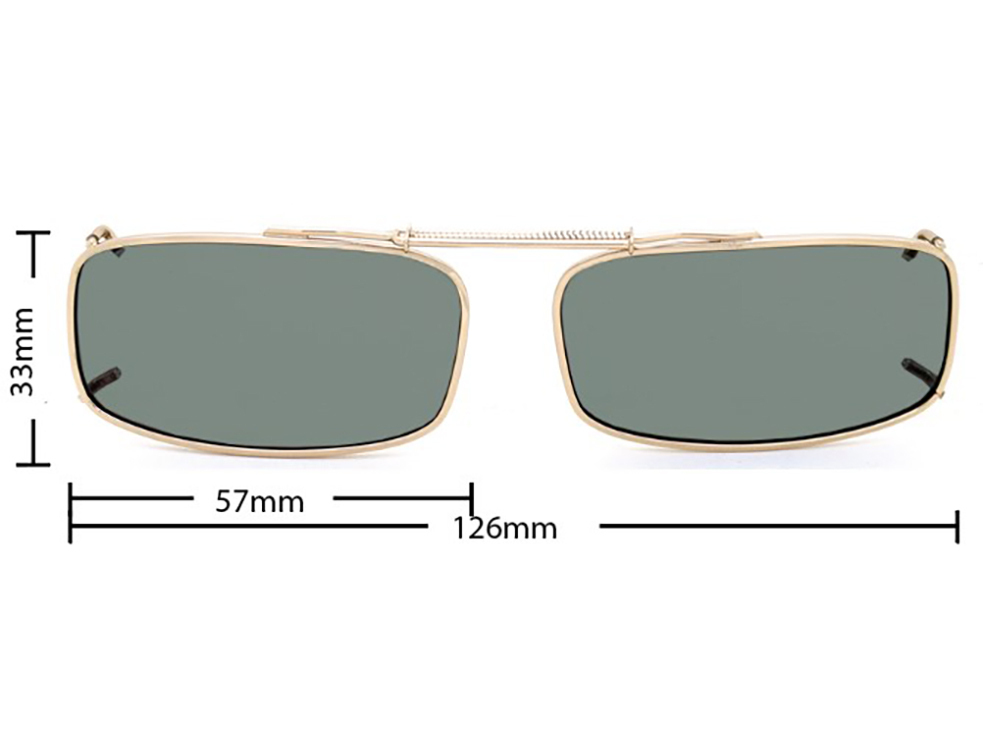 Stalkers Clip On Size 4 Light Gold Frame / G15 Polarised Lenses