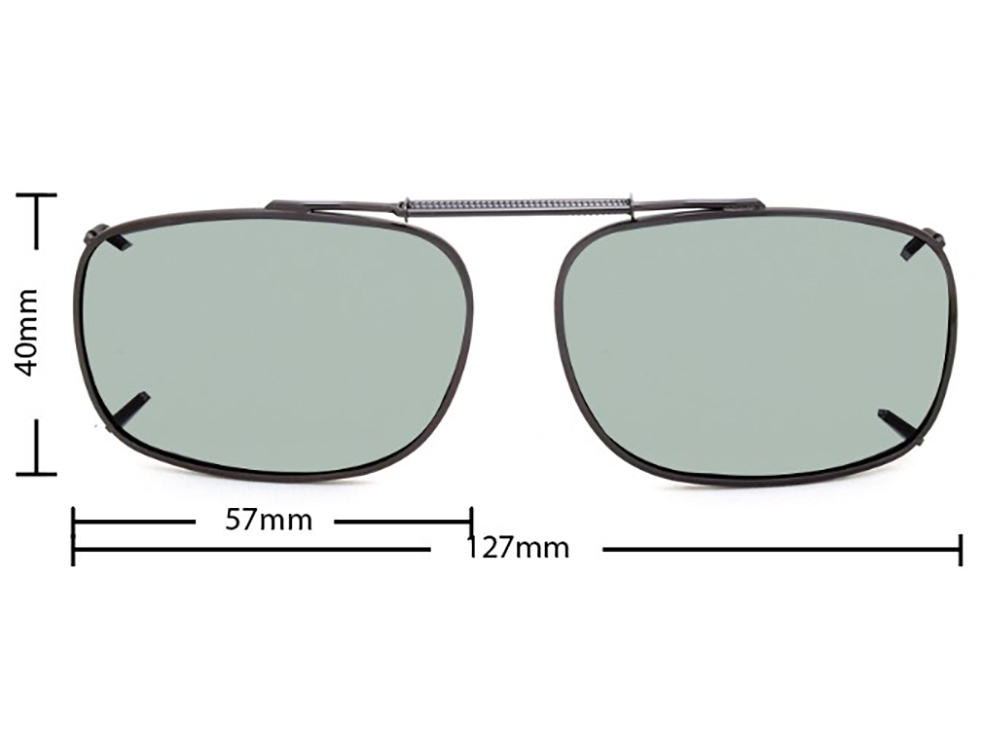 Stalkers Clip On Size 7 Dark Gunmetal Frame / G32 Photochromic Polarised Lenses