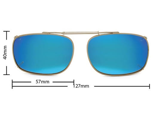 [9340457011435] Stalkers Clip On Size 7 Dark Gunmetal Frame / Ice Blue Revo Polarised Lenses