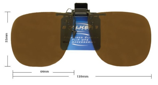 [9340457011411] Stalkers Flip Ups F009 Brown Polarised Lenses