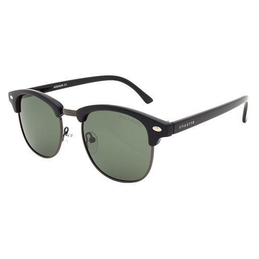 [9340457008299] Stiletto Addison C1 Black / Smoke Polarised Lenses