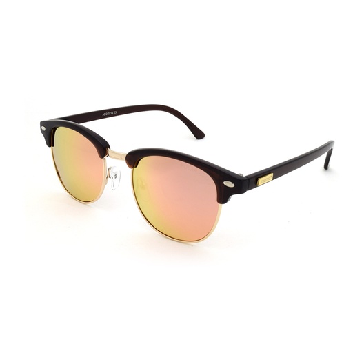[9340457024404] Stiletto Addison C8 Crystal Brown Gold / Pink Revo Polarised Lenses