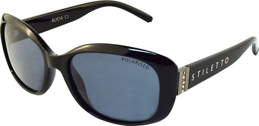 [9340457017178] Stiletto Alicia C1 Black / Smoke Polarised Lenses