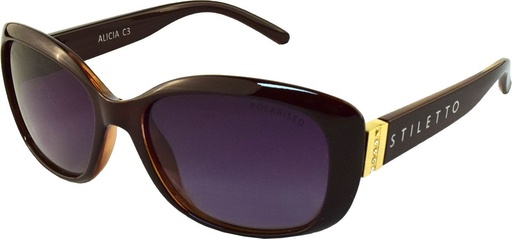 [9340457017192] Stiletto Alicia C3 Light Brown / Smoke Gradient Polarised Lenses