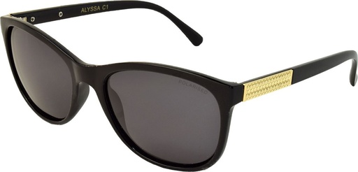 [9340457022332] Stiletto Alyssa C1 Black / Smoke Polarised Lenses