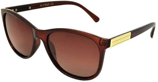 [9340457022349] Stiletto Alyssa C2 Crystal Dark Brown / Brown Gradient Polarised Lenses