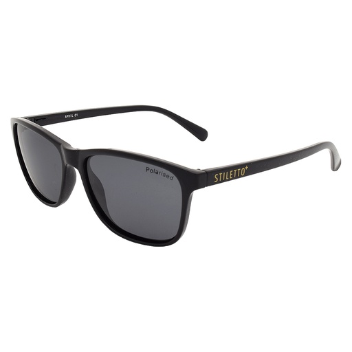 [9337217006343] Stiletto April C1 Shiny Black / Smoke Polarised Lenses