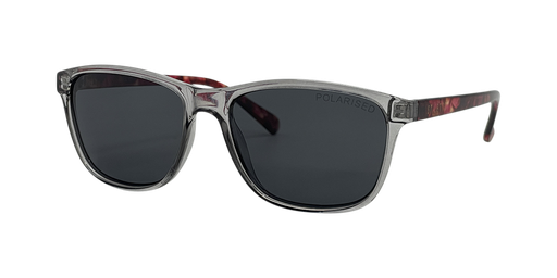 [9340457028761] Stiletto April C7 Crystal Smoke w Brown Gold Stripe / Smoke Polarised Lenses