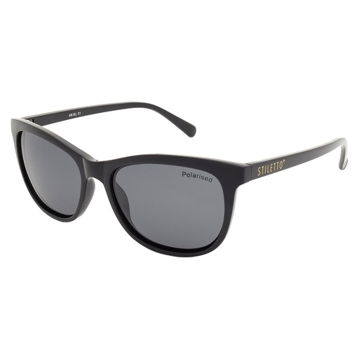 [9337217006305] Stiletto Ariel C1 Shiny Black / Smoke Polarised Lenses