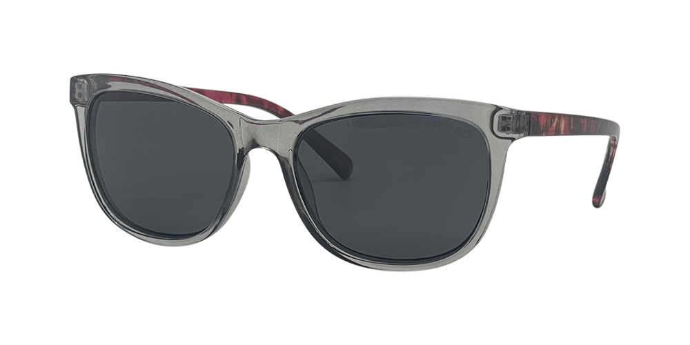 Stiletto Ariel C7 Crystal Smoke w Brown Gold Stripe / Smoke Polarised Lenses