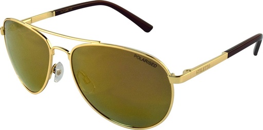 [9340457018977] Stiletto Autumn C5 Light Gold / Gold Revo Polarised Lenses