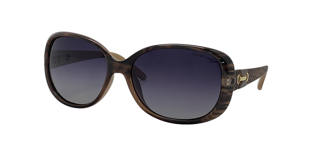 Stiletto Ava C4 Crystal w Gold Stripe / Smoke Gradient Polarised Lenses