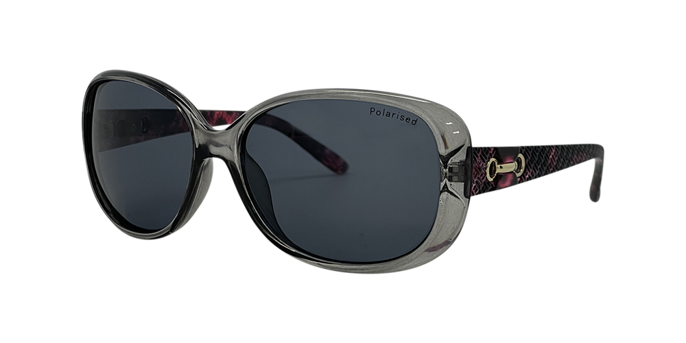 Stiletto Ava C7 Crystal Smoke w Brown Gold Stripe / Smoke Polarised Lenses