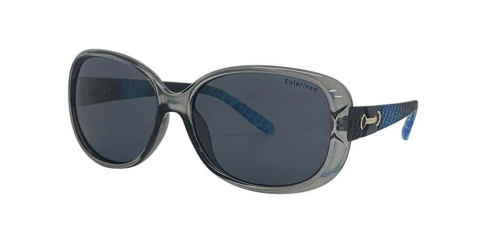 Stiletto Ava C9 Crystal Dark Smoke w Blue Fade / Smoke Polarised Lenses
