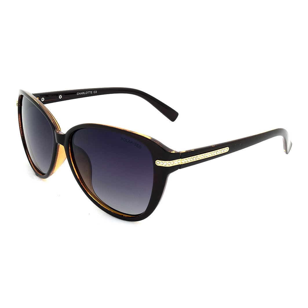 Stiletto Charlotte C3 Crystal Dark Brown / Brown Gradient Smoke Polarised Lenses