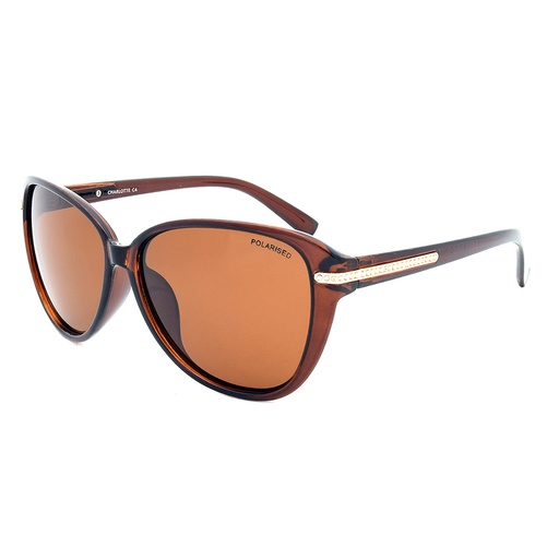 [9340457020086] Stiletto Charlotte C4 Crystal Dark Brown / Brown Gradient Smoke Polarised Lenses