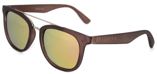 [9340457015969] Stiletto Coco C5 Crystal Dark Brown / Pink Revo Polarised Lenses