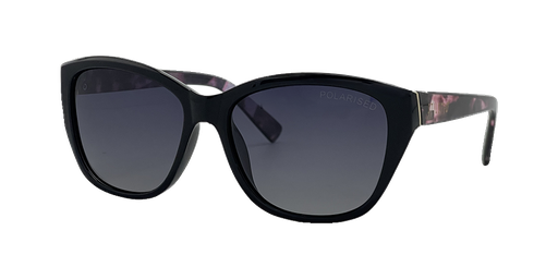 [9340457028792] Stiletto Coral C5 Shiny Black w Demi Purple / Smoke Gradient Polarised Lenses
