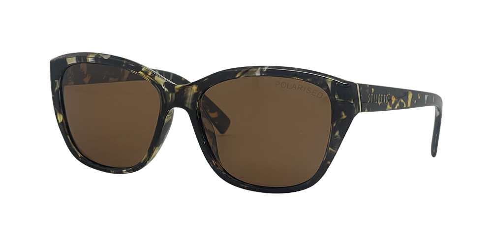 Stiletto Coral C6 Crystal Rose w Demi Black / Brown Polarised Lenses