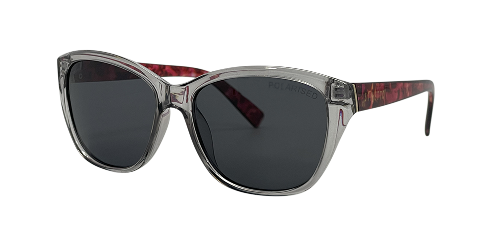 Stiletto Coral C7 Crystal Smoke w Brown Gold Stripe / Smoke Polarised Lenses