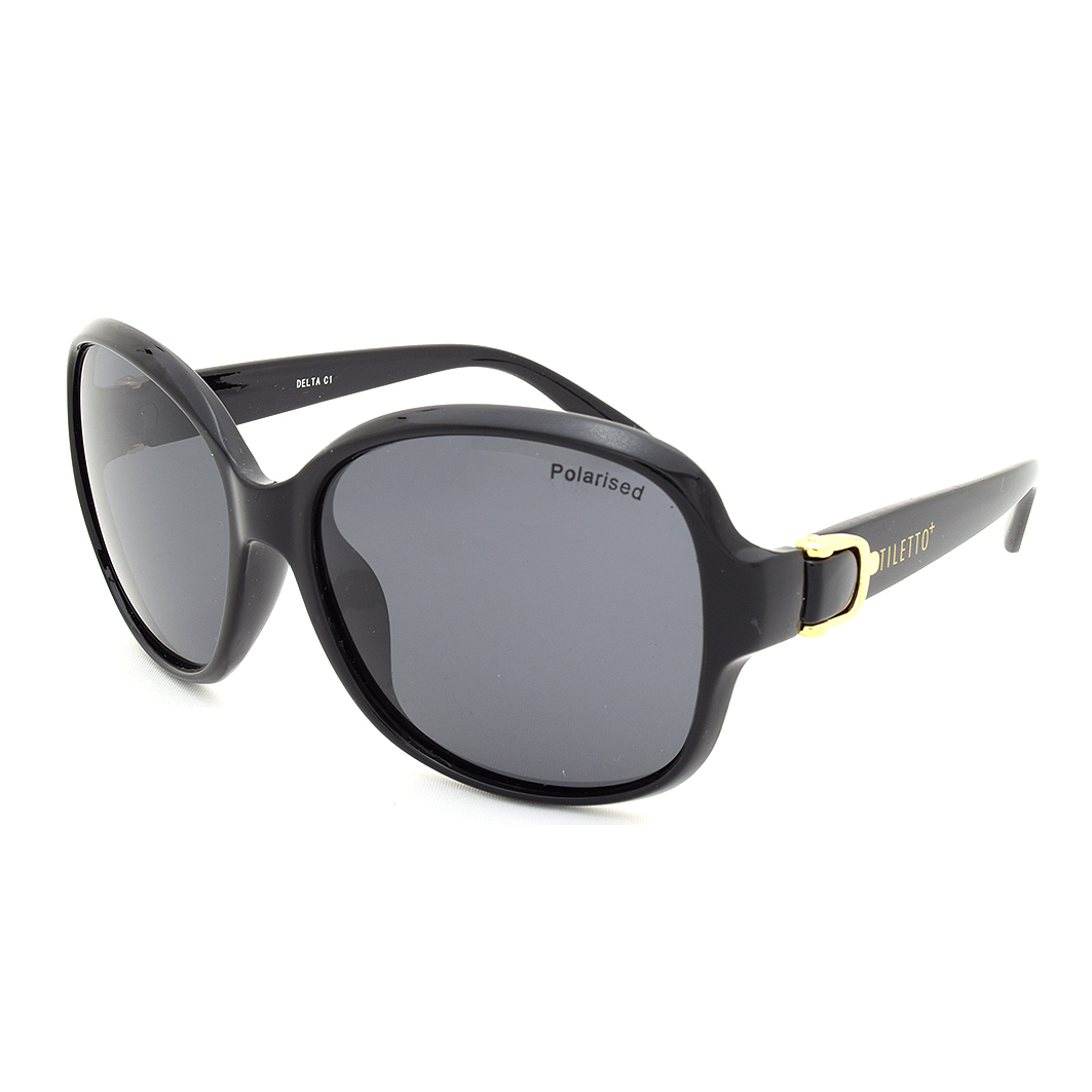 Stiletto Delta C1 Shiny Black / Smoke Polarised Lenses