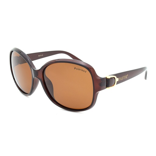 [9337217006213] Stiletto Delta C2 Crystal Dark Brown / Brown Polarised Lenses