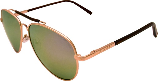 [9340457016638] Stiletto Dixie C10 Crystal Dark Brown Gold / Purple Revo Polarised Lenses
