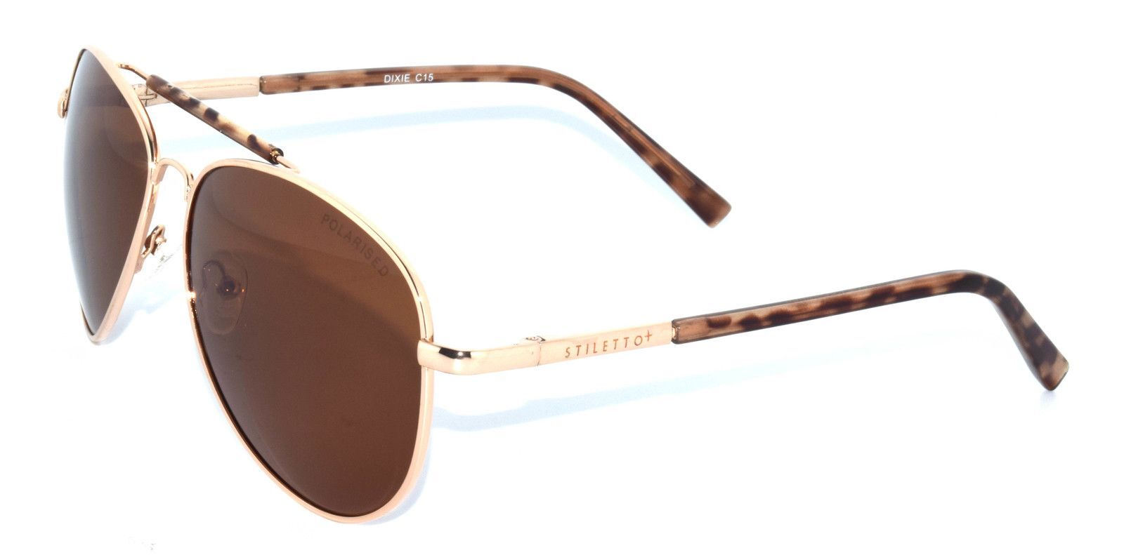 Stiletto Dixie C15 Gold Motley / Brown Polarised Lenses