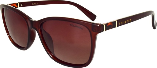 [9340457020840] Stiletto Emma C2 Crystal Dark Brown / Brown Gradient Polarised Lenses