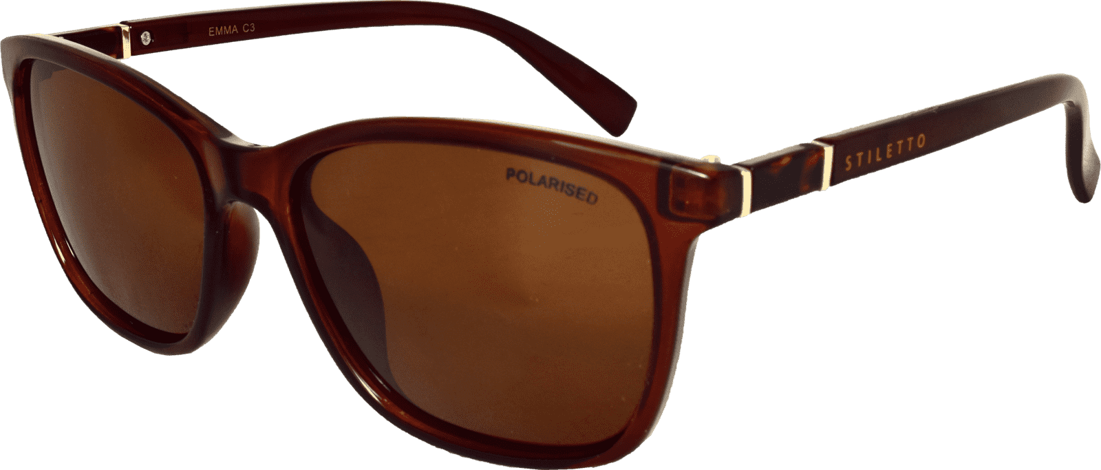 Stiletto Emma C3 Crystal Dark Brown / Brown Polarised Lenses