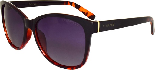 [9340457022202] Stiletto Evelyn C4 Black Dark Demi / Smoke Gradient Polarised Lenses