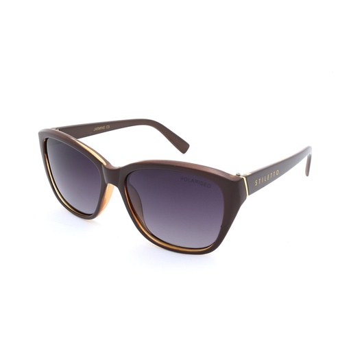 [9340457018632] Stiletto Jasmine C3 Light Brown / Smoke Gradient Polarised Lenses