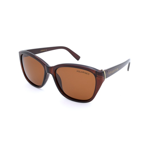 [9340457018649] Stiletto Jasmine C4 Crystal Dark Brown / Brown Polarised Lenses