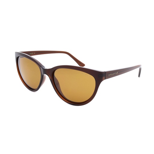 [9340457018434] Stiletto Karlee C4 Crystal Dark Brown / Brown Polarised Lenses