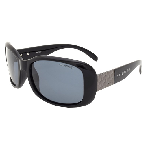 [9340457016010] Stiletto Kate C1 Black / Smoke Polarised Lenses