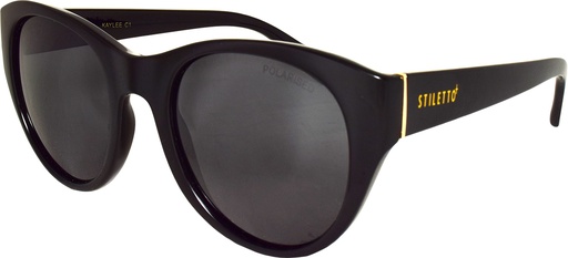 [9340457021274] Stiletto Kaylee C1 Black / Smoke Polarised Lenses