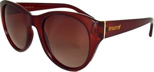 [9340457021281] Stiletto Kaylee C2 Crystal Dark Brown / Brown Gradient Polarised Lenses
