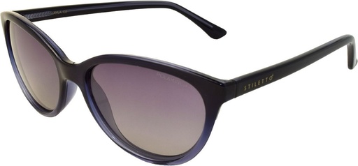 [9340457018304] Stiletto Layla C2 Crystal Black / Smoke Gradient Polarised Lenses