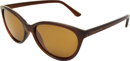 [9340457018328] Stiletto Layla C4 Crystal Dark Brown / Brown Polarised Lenses