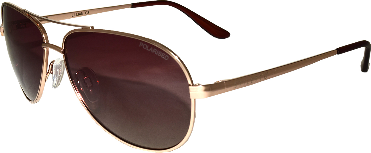 Stiletto Lillian C3 Light Gold / Brown Gradient Polarised Lenses