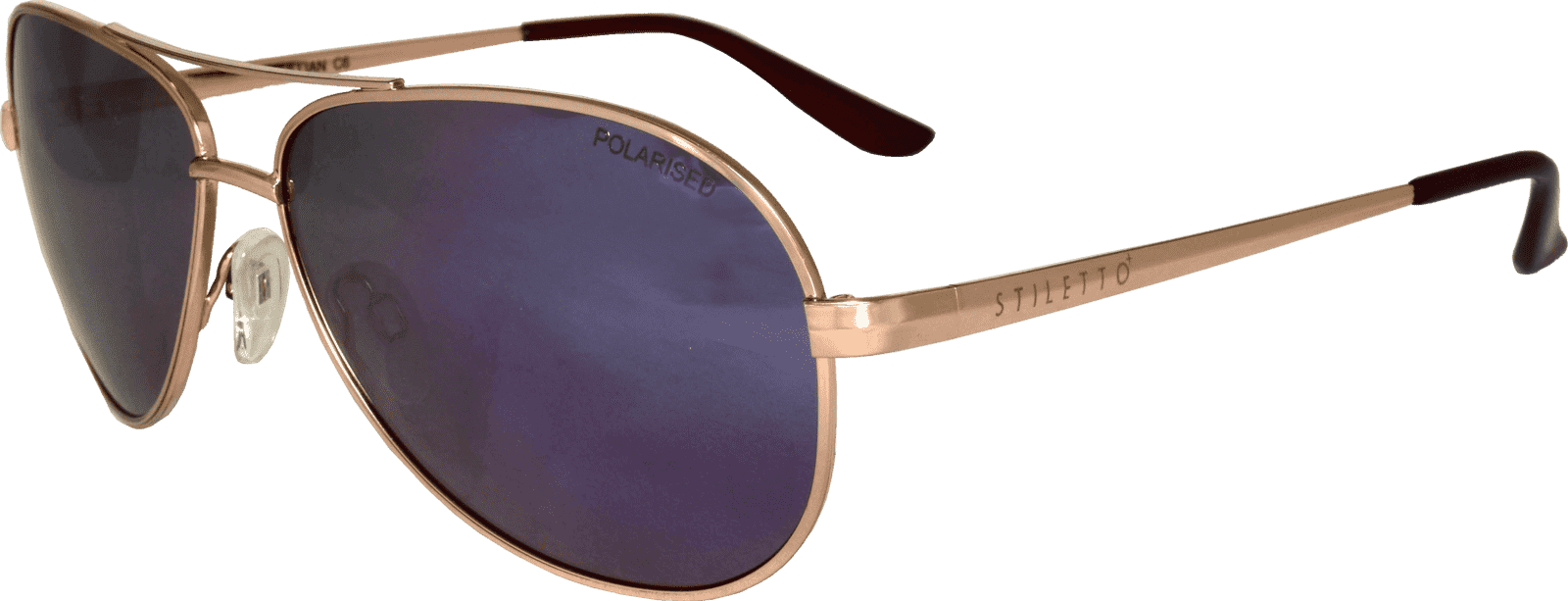 Stiletto Lillian C6 Light Gold / Purple Revo Polarised Lenses